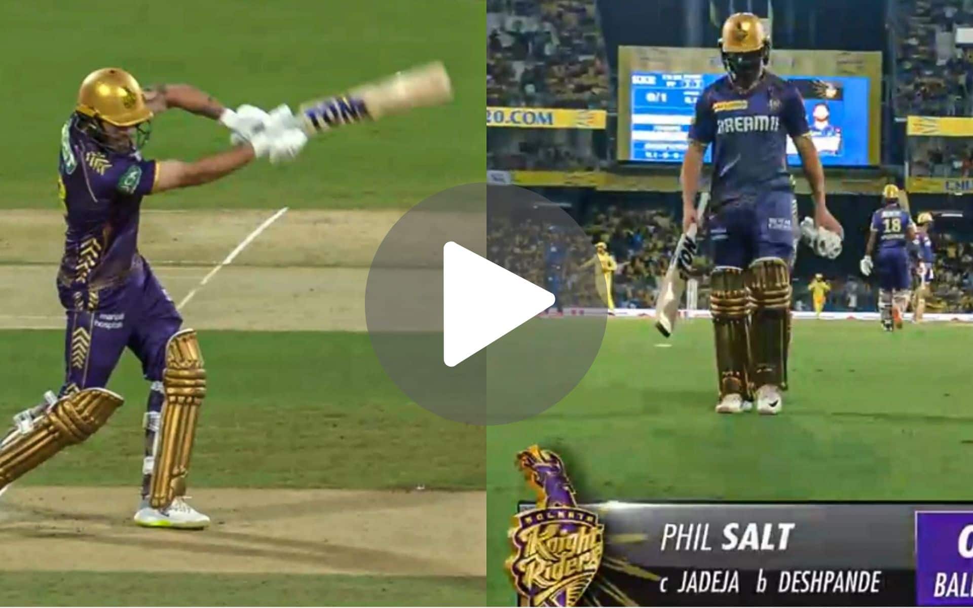 [Watch] Phil Salt Walks Back Empty-Handed As Deshpande-Jadeja Duo Strike Early